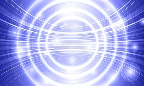 Abstract glowing shiny light effect on smooth blue background. circle light. Stock Illustration