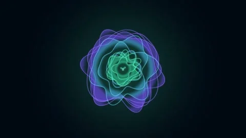 Abstract Glowing Silk Waves and Aurora Seamless Looping Motion Graphic Vídeos de archivo 345733809