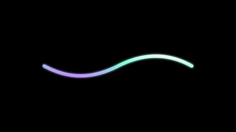 Abstract glowing sine wave animation with vibrant gradient colors on a dark.. Stock Footage 340474215