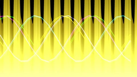 Abstract Glowing Sine Wave Pattern Symbolizing Digital Data Flow and Techno.. Stock Footage 337703932