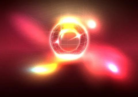 Abstract glowing sphere background, structure of globe and planet. Futuristic イラスト素材