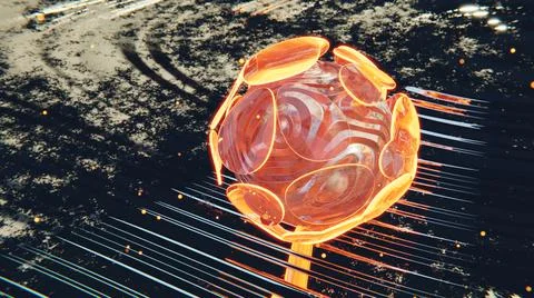 Abstract glowing sphere. Stock Illustration