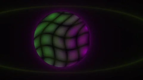 Abstract Glowing Sphere with Pulsing Grid Pattern Animation. Stock Footage 340517497