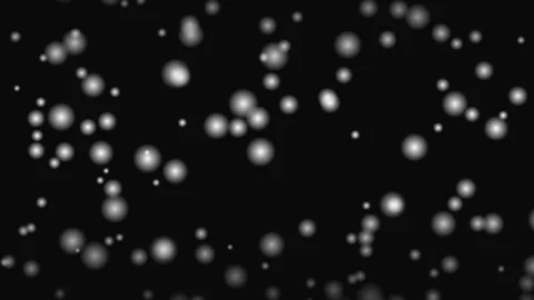 Abstract Glowing Spheres Scattered Across Dark Background 動画素材 345975669