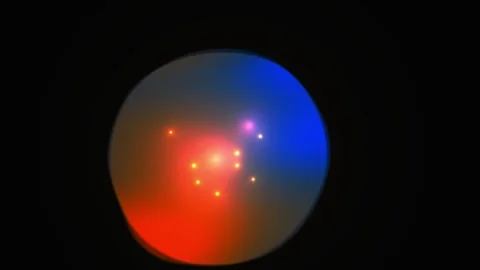 Abstract Glowing Spherical Particle Energy Core Animation. Stock Footage 334477422
