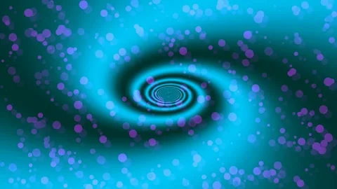 Abstract Glowing Spiral Vortex with Bokeh Particles Background Animation Stock Footage 333442144