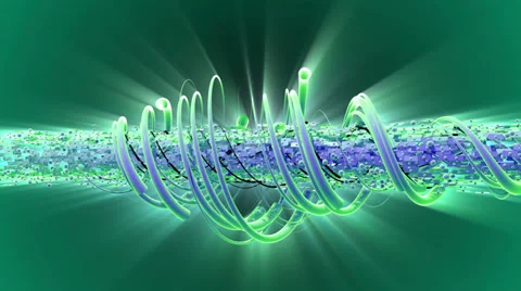 Abstract Glowing Spirals 4K Stock Footage 36840355
