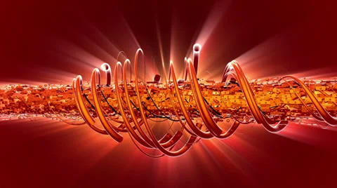 Abstract Glowing Spirals 4K Stock Footage 36886497