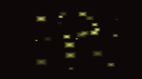 Abstract glowing squares create a dynamic, celestial-inspired visual effect Stock Footage 324885143