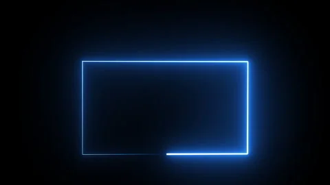 Abstract glowing squre neon line rectangle frame beautiful motion background. Видео 279701404