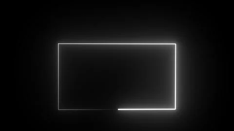 Abstract glowing squre neon line rectangle frame beautiful motion background. Видео 279702425