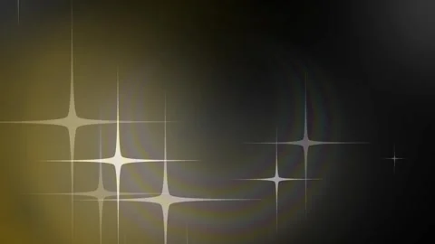 Abstract glowing starburst patterns radiating light across dark golden with Stock Footage 345332507