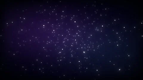 Abstract glowing stardust particles floating on dark purple background loop 動画素材 341106617
