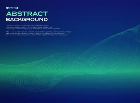 Abstract of glowing stipe line pattern on green blue background. Stock-Illustration