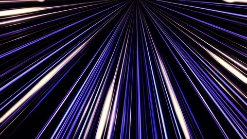 Abstract glowing straight parallel lines blinking on black background, seamless Stock Footage 117868332