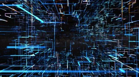 Abstract glowing structure of lines Stock Illustration