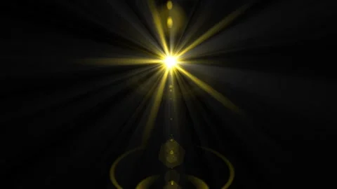 Abstract Glowing Sun Burst with Realistic Flicker Animation Seamless Loop. 库存影片 336617486