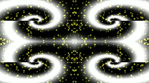 Abstract glowing swirl background with bokeh particles, magic energy loop a.. Stock Footage 335467075