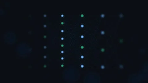 Abstract glowing tech background with digital node connections and futurist.. Stock Footage 344248712