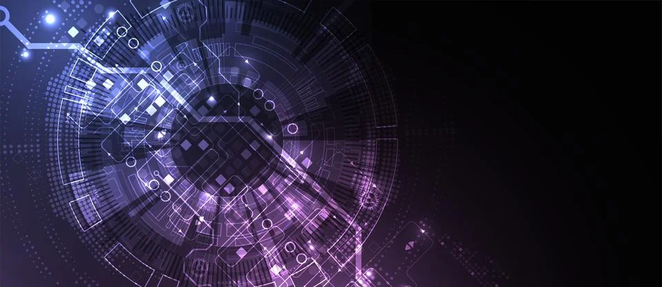 Abstract glowing technology background. Communication concept. Template for s Stock Illustration