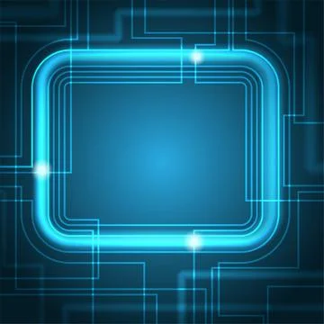 Abstract Glowing Technology Background Stock Illustration