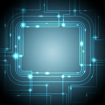 Abstract Glowing Technology Background Stock Illustration