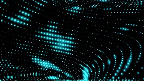 Abstract glowing technology particle wave animation background. Stock Footage 332700477