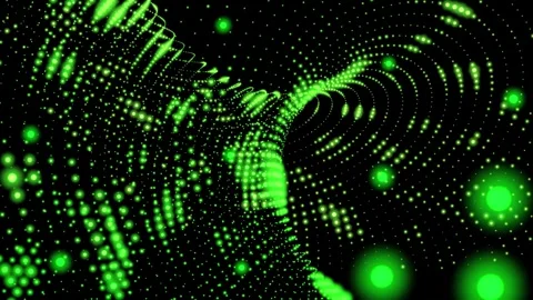 Abstract glowing technology particle wave animation background. Stock Footage 332700479