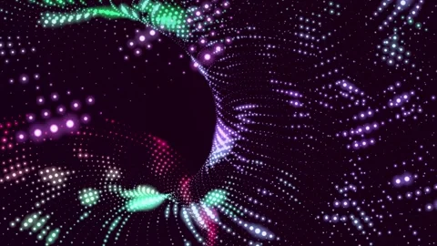 Abstract glowing technology particle wave animation background. Stock Footage 332700792