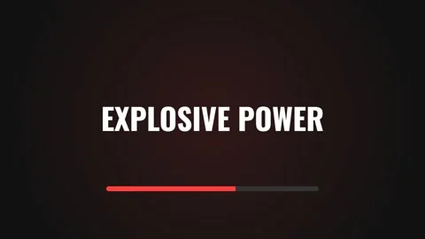 Abstract glowing text: Exploding power energy concept on dark background Stock Footage 336805870