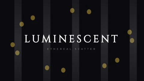 Abstract glowing text "LUMINESCENT" on black screen background effect Stock Footage 337656073