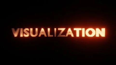 Abstract Glowing Text VISUALIZATION: Fiery Digital Typography Stock Illustration