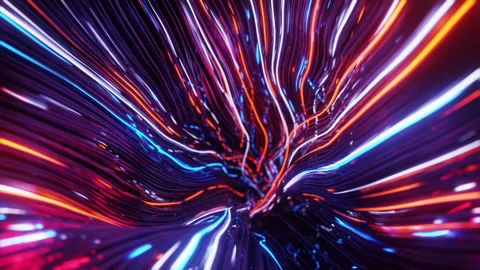 Abstract Glowing Threads Stock Footage 195520677