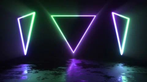 Abstract glowing triangle Stock-Footage 107626477