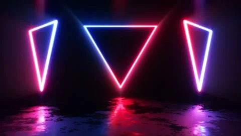 Abstract glowing triangle 動画素材 107626481