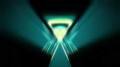 Abstract glowing triangle tunnel background Stock Footage 250422680