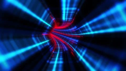 Abstract Glowing Tunnel Loop Stock Footage 250608784