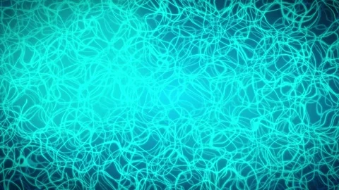 Abstract glowing turquoise organic network pattern with luminous lines on a.. 動画素材 336364907