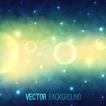 Abstract glowing vector background with transparent bubbles Stock Illustration