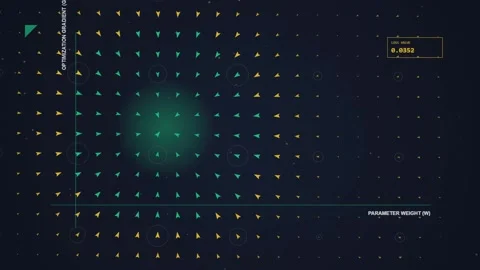 Abstract glowing vector field visualization, scientific data representation.. Stock Footage 348424150