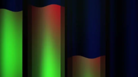 Abstract glowing vertical columns moving with red green gradient light moti.. Stock Footage 346339825