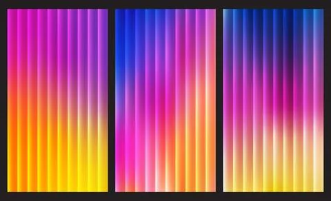 Abstract-glowing-vertical-stripe-gradient-banners Stock Photos