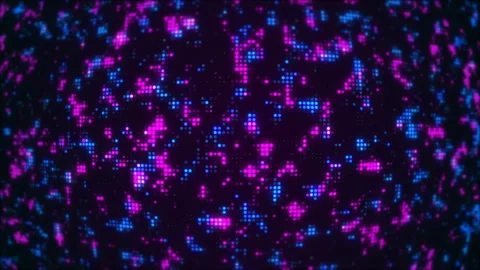 Abstract glowing violet and blue circle, dot with spherical effect Stock Footage 166777486