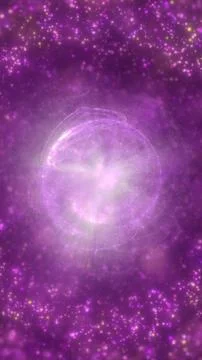 Abstract glowing violet sphere with radiant light burst, symbolizing cosmic e Ilustração Stock