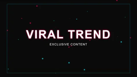 Abstract glowing "Viral Trend" typography on a dark digital network backgroun Vídeos de archivo 337503165