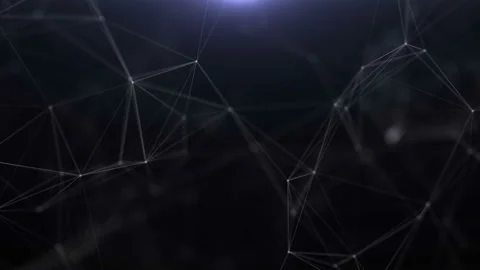 Abstract glowing virtual neural network. Futuristic technology or artificial Stock Footage 112865529