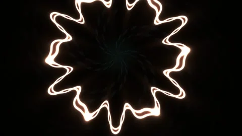 Abstract Glowing Wave Circle Motion Graphic Animation. Stock Footage 334478056
