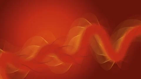 Abstract glowing wave lines on red background. Dynamic wave pattern. Modern Stock Illustration