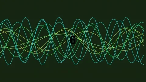 Abstract Glowing Wave Lines Visualization for Digital Energy Flow Background Stock Footage 342093820
