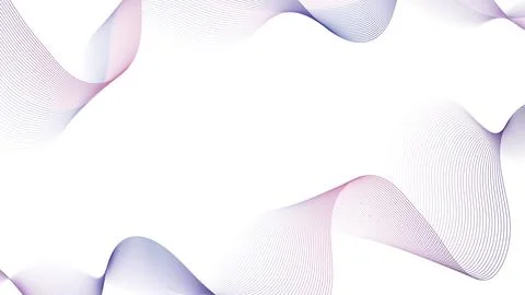 Abstract glowing wave lines on white background. Dynamic wave pattern. Modern Stock Illustration